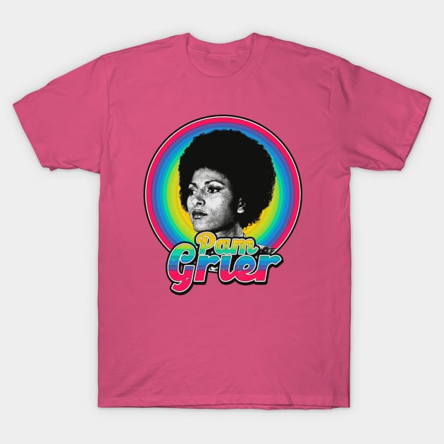 Pam Grier Rainbow T-Shirt by sepatubau77